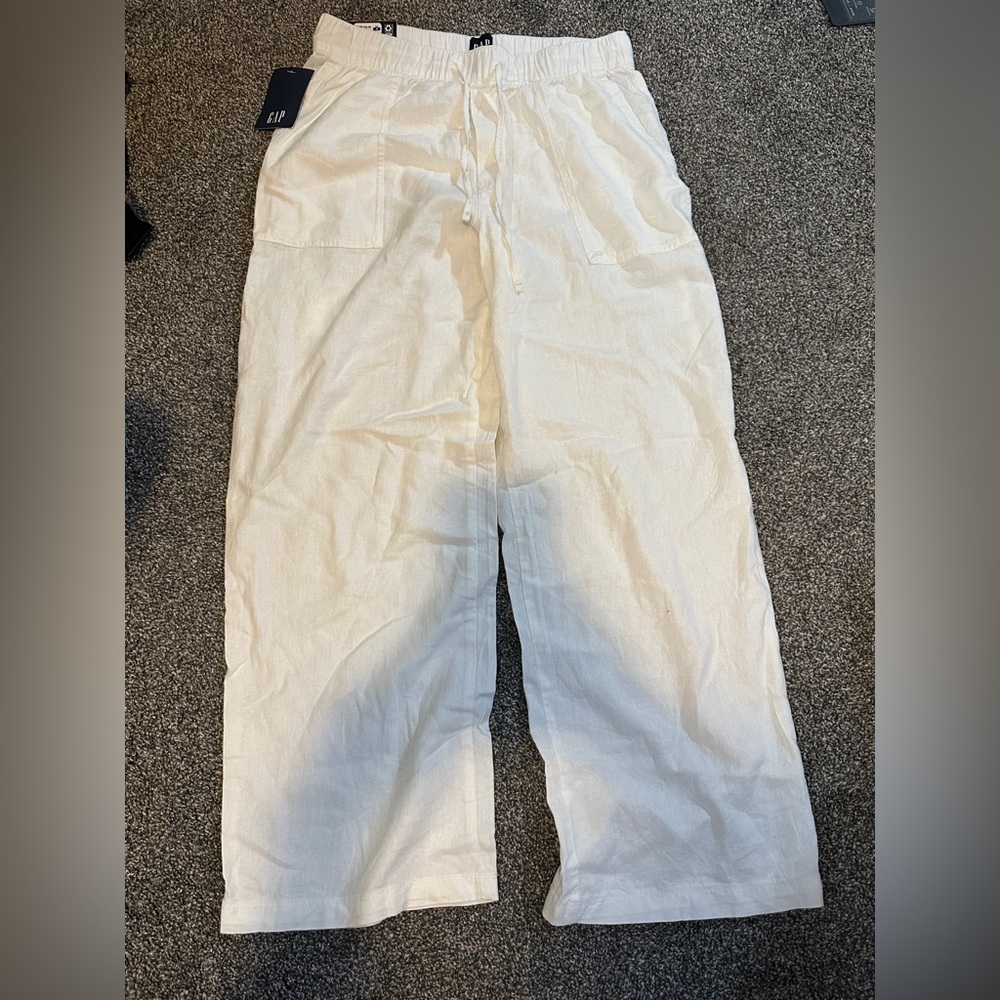 GAP White Linen Pants NWT